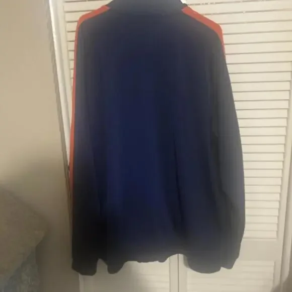 Nike Jacket Mens XL Blue Orange Syracuse Warm Up Side Zip Basketball On Court - Picture 8 of 10